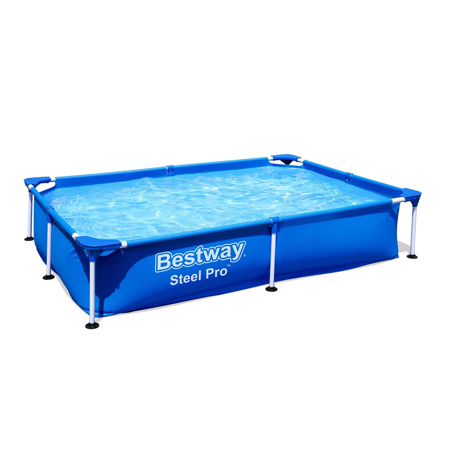 Bestway Steel Pro Piscina Desmontable con Marco de Acero, Color Gris – Resistente y de Montaje Fácil
