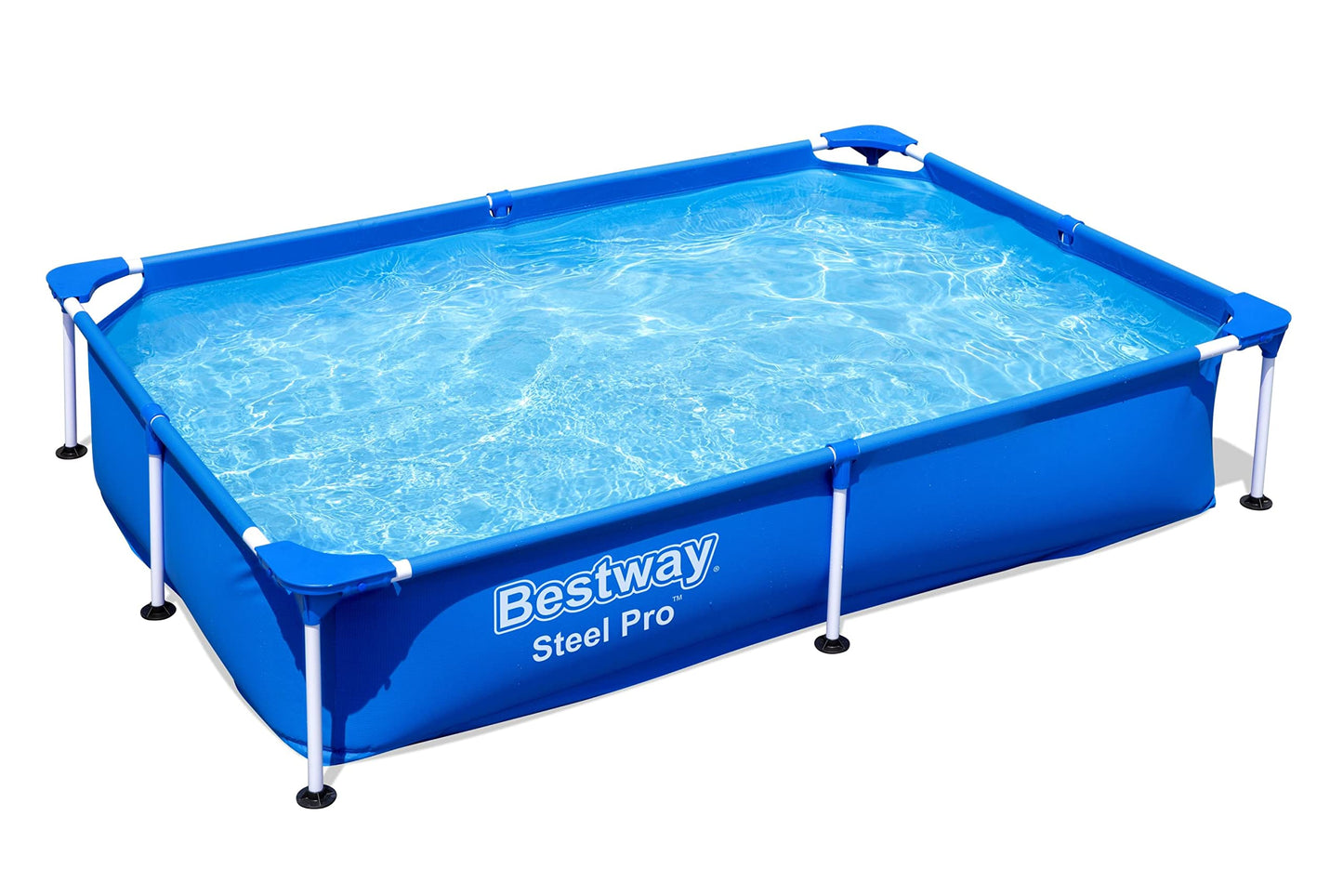 Bestway Steel Pro Piscina Desmontable con Marco de Acero, Color Gris – Resistente y de Montaje Fácil