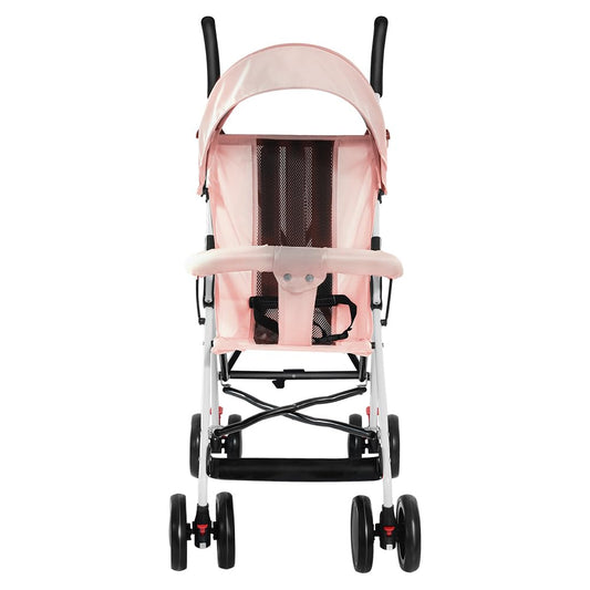 Cochecito Ligero y Compacto Rosa para Bebés 0-4 Años, Hasta 25 kg, Plegable con Respaldo Reclinable y Cierre Automático en 1 Paso