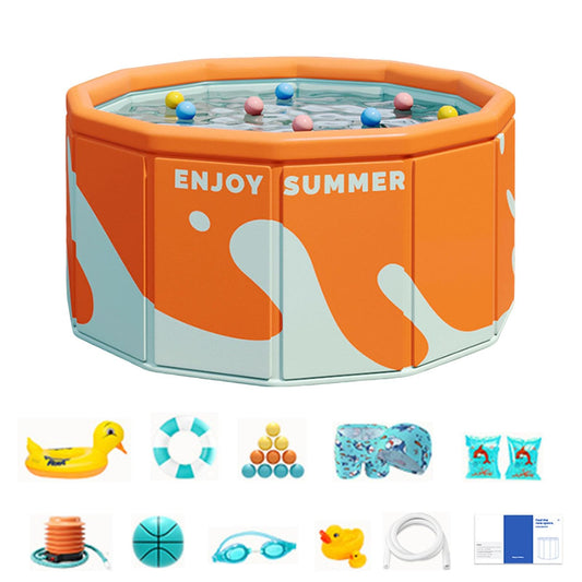 Piscina Plegable Portátil para Niños y Familia – Ideal para Exterior, Interior, Patio, Jardín, Balcón y Playa