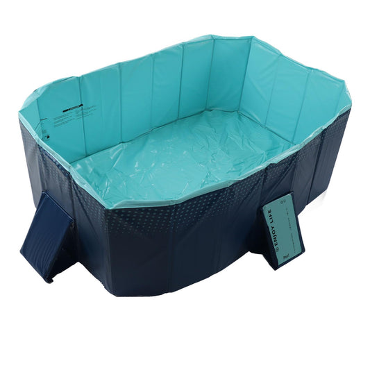Piscina plegable grande 1,6 m (63 pulgadas), portátil para hogar y exterior, ideal para niños y adultos