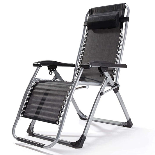 BTZHY Sillón Reclinable Plegable con Almohada – Silla Ajustable para Playa, Piscina, Jardín, Camping y Tumbona Relax de Exterior